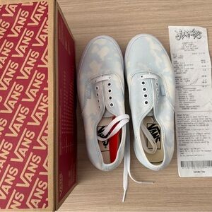 Vans Blue and White Tie-Dye Sneakers